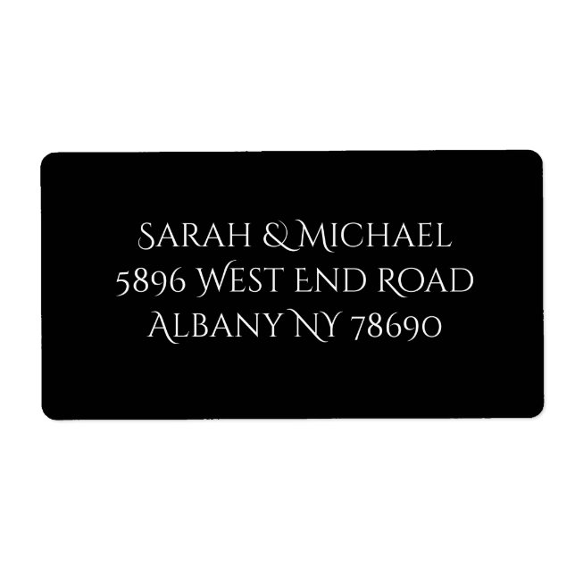 Etiqueta Basic and Elegant Wedding (Frente)