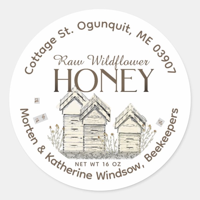 Etiqueta básica de colmeias de apicultor (Frente)