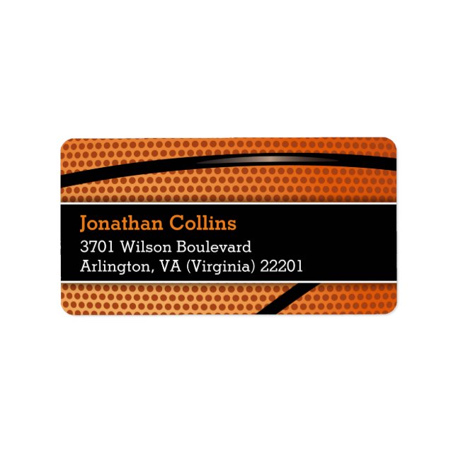 Etiqueta Basquete Personalizado | Esporte (Frente)