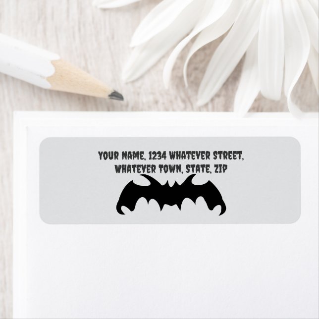 Etiqueta Bat Design Return Address (Insitu)