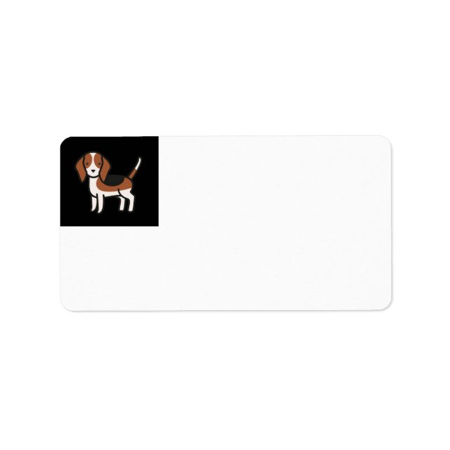 Etiqueta Beagle New Cartoon (Frente)