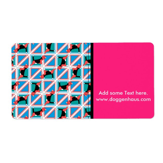 Etiqueta Beagle Pattern Quattrodog (Frente)