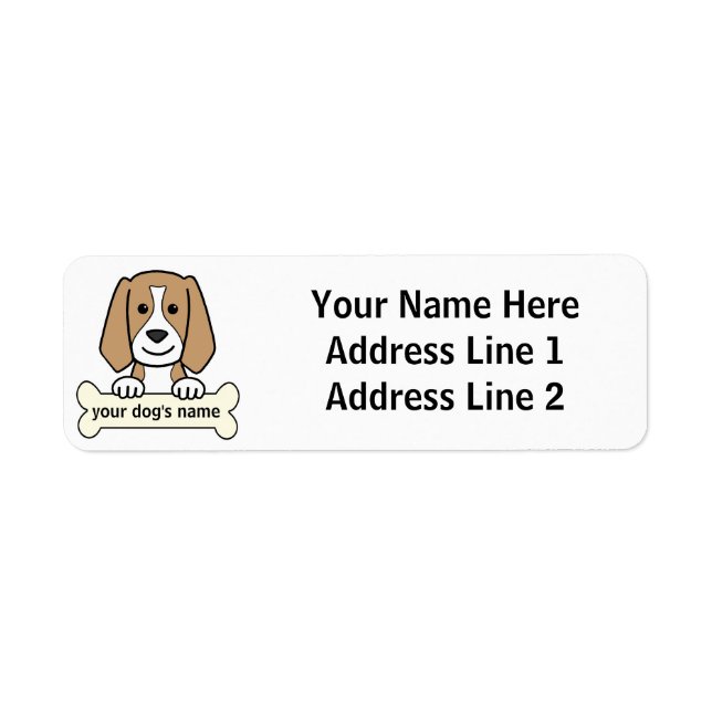 Etiqueta Beagle Personalizado (Frente)