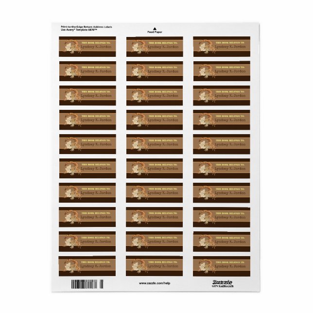 Etiqueta Beardie Bestie! Rótulo do Cartão (Folha completa)