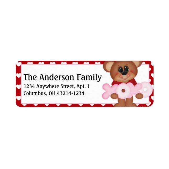 Etiqueta Beary Much Address Labels d8 (Frente)
