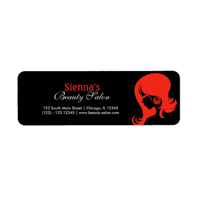 Etiqueta Beauty Salon (Firebrick) (Frente)