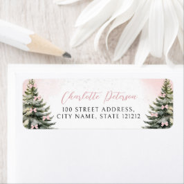 Etiqueta Bebê Arco rosa é o endereço de devolução externo f