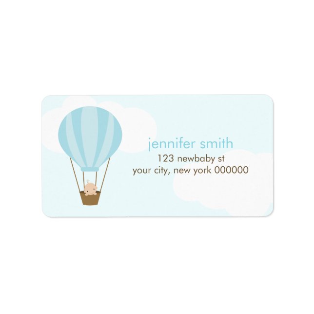 Etiqueta Bebê em um balão (Frente)