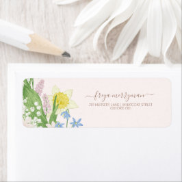 Etiqueta Bebê no Chá de fraldas de Primavera de Bloom