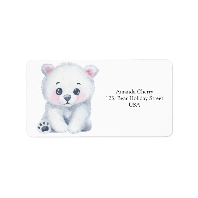 Etiqueta Bebê urso polar (Frente)
