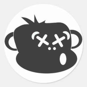 Etiqueta bêbedo do macaco
