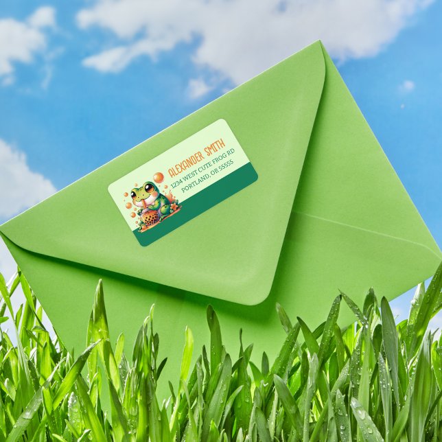 Etiqueta Bebendo Verde - Laranja Boba (Criador carregado)