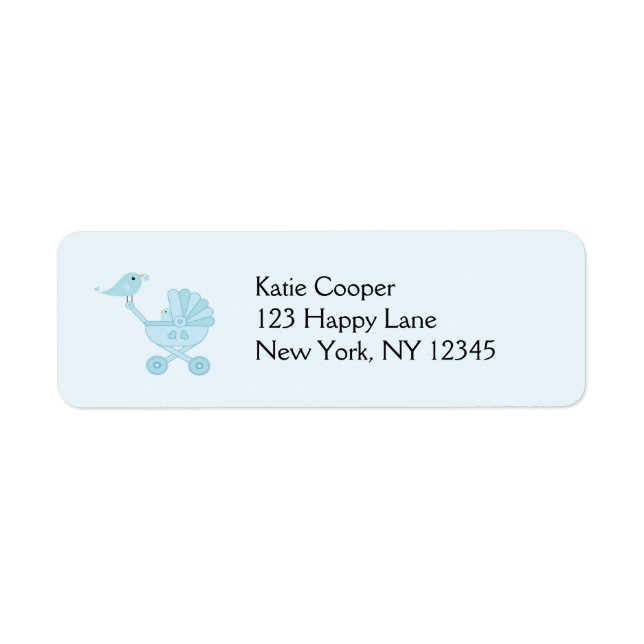 Etiqueta Bebês e Mamães Bluebird (Frente)