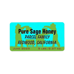 Etiqueta Beekeeper Blue Personalized Honey