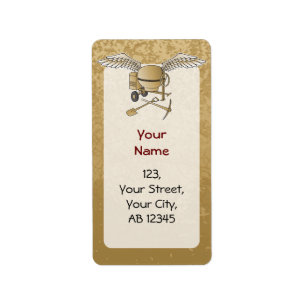 Etiqueta bege betuminoso