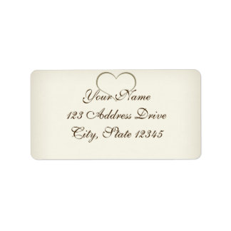 Etiqueta Beige doce simples