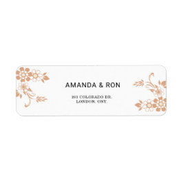 Etiqueta Beige Floral