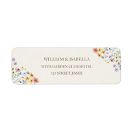 Etiqueta Beige Pastel Wildflower