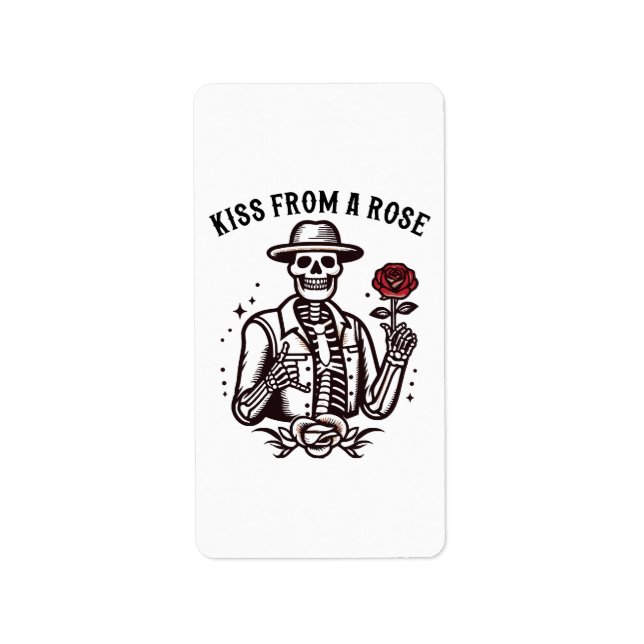 Etiqueta Beijo de uma Rosa (Frente)