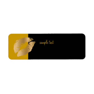 Etiqueta Beijo ouro+ Preto Dourado