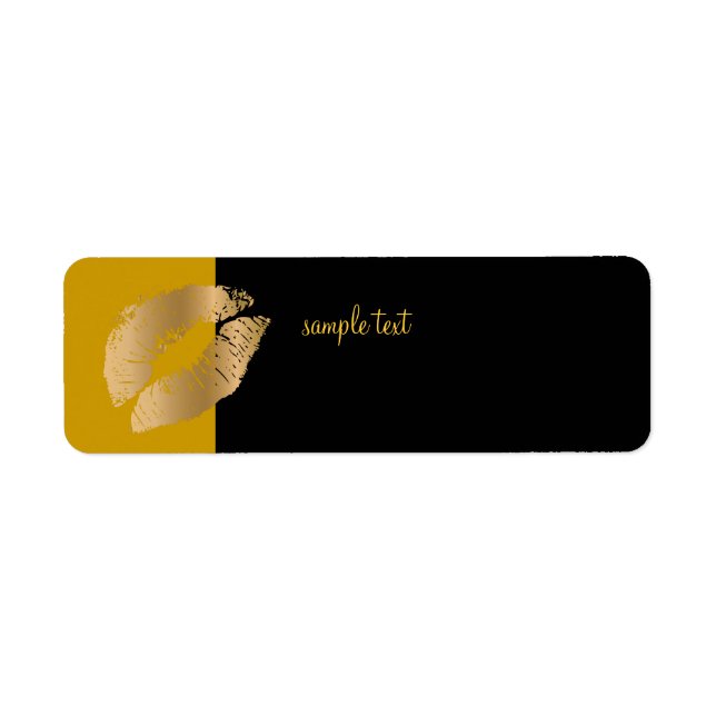 Etiqueta Beijo ouro+ Preto Dourado (Frente)
