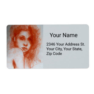 Etiqueta BELEZA ROMÂNTICA / Retrato feminino em Sepia Brown