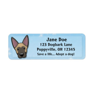 Etiqueta Belga Malinois de Kawaii