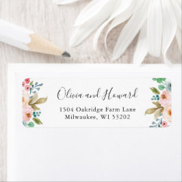 Etiqueta Belo Botânico Aquarela Chic Floral