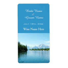 Etiqueta belo quadro paisagístico, rótulos de vinho de casa