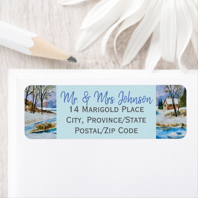 Etiqueta Belo Rótulo do Campo de Inverno (Insitu)