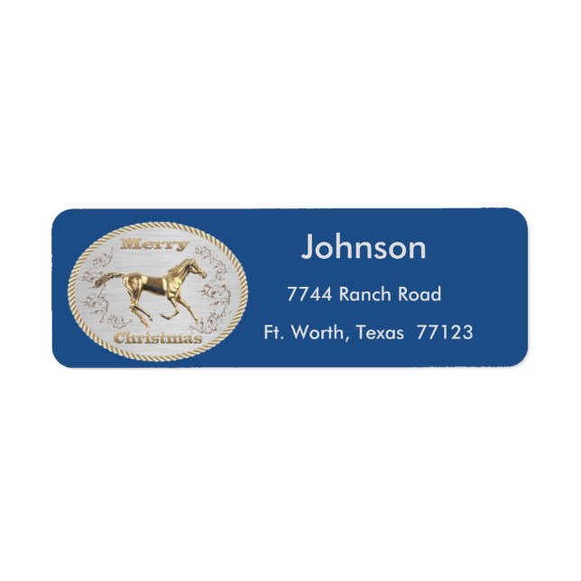 Etiqueta Belt de Natal Ocidental (Frente)