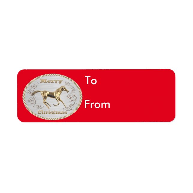 Etiqueta Belt de Natal Ocidental (Frente)