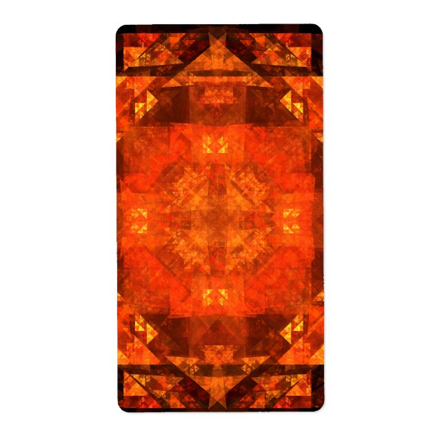 Etiqueta Bênção da Abstrato Art Fractal (Frente)