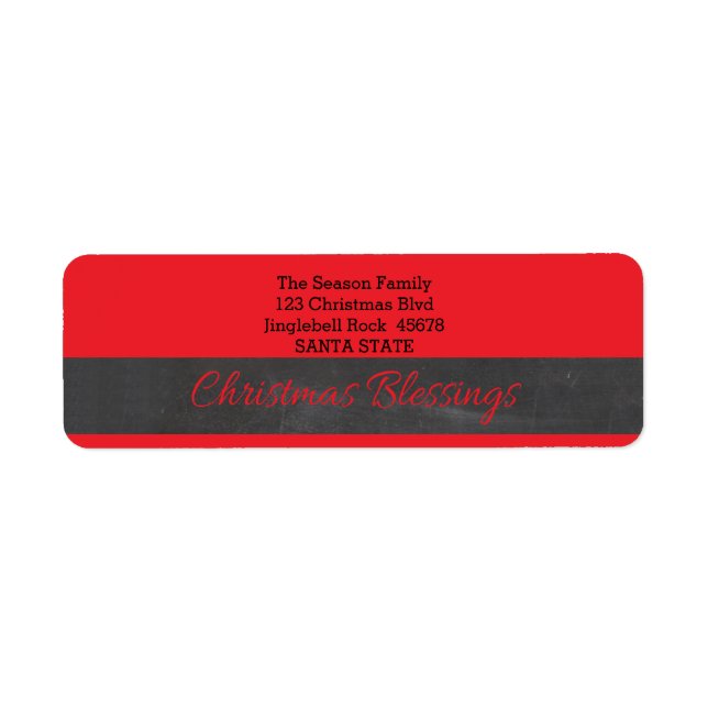 Etiqueta Bênçãos de Natal (Frente)