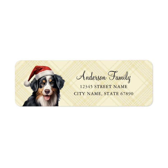 Etiqueta Bernese Mountain Dog Devolve rótulos de endereço (Frente)