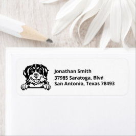 Etiqueta BERNESE MOUNTAIN DOG | Imagem no endereço de retor