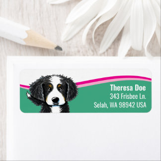 Etiqueta Bernese ountain Dog Wave Address Label