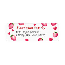 Etiqueta Berry First Festa de aniversário Strawberry Hearts