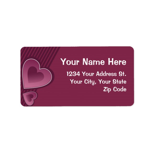 Etiqueta Berry Hearts (Frente)