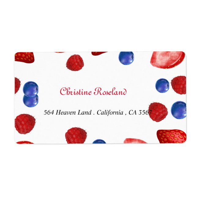 Etiqueta Berry Themes, bebê aniversariante (Frente)