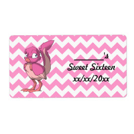 Etiqueta Berry Yogurt Reptilian Bird Wine ou garrafa de águ