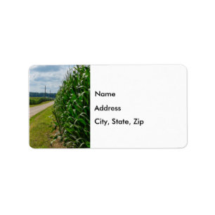 Etiqueta Beside A Corn Field Address Labels