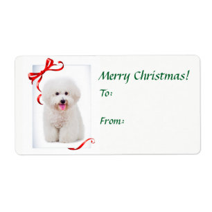 Etiqueta Bichon Christmas Gift Stickers