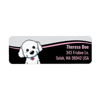 Etiqueta Bichon Frisé Wave Address Label