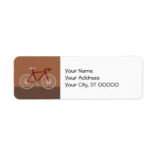 Etiqueta Bicicleta - castanho