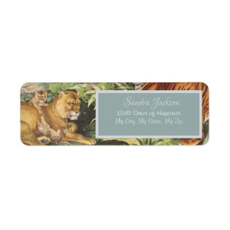 Etiqueta Big Cats Lion Tiger etc, selva sem sexo Bab