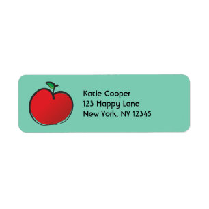 Etiqueta Big Red Apple Drawing