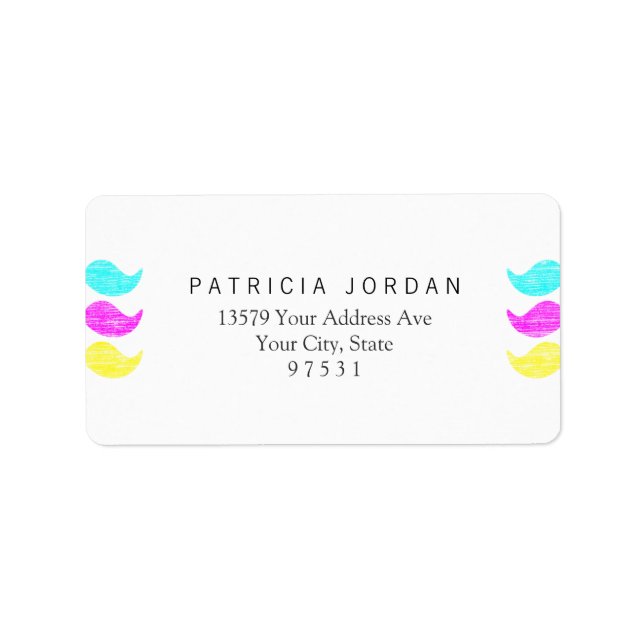 Etiqueta Bigodes CMY (estilo letterpress) (Frente)