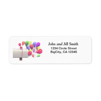 Etiqueta Birthday Balloon Mail