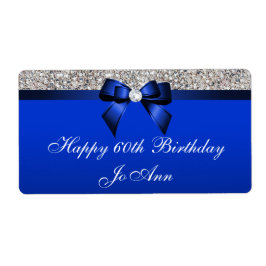 Etiqueta Birthday Blue Arco Sequins Sequins Hídricos Etique